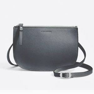 NWOT - Lo & Sons - Large Waverley 2, Dark Grey Saffiano